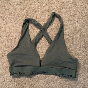 Army Green Calvin Klein Bra